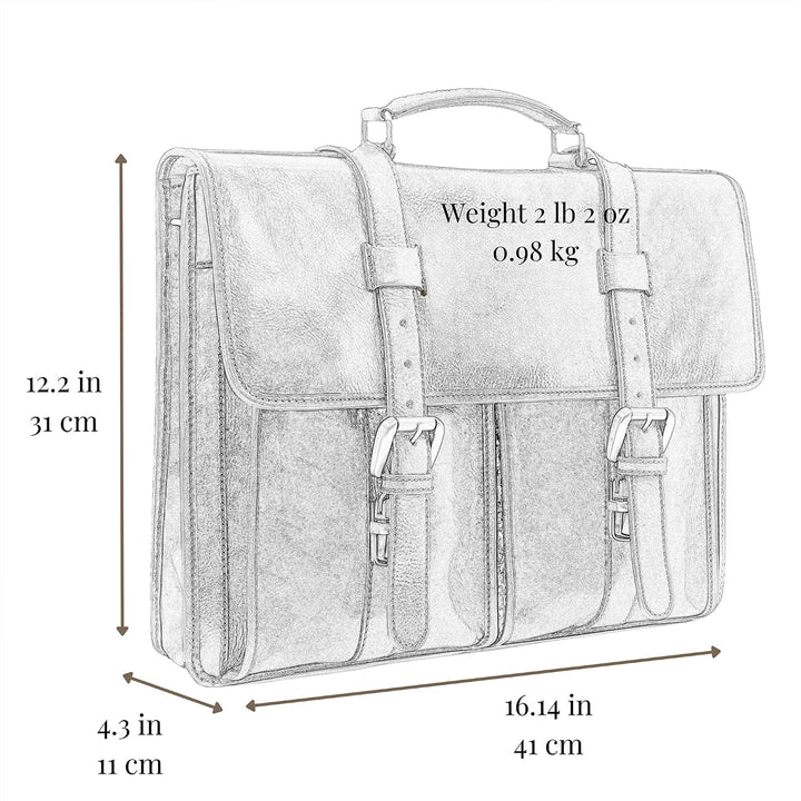 Time Resistance Leder Aktentasche Handgefertigte Umhängetasche Laptop Tasche für bis zu 15 Zoll Lapt