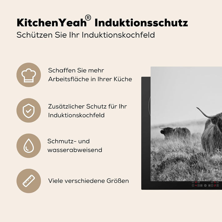 KitchenYeah© Herdabdeckplatte Einteilig Ceranfeld Abdeckplatte Küche Deko Ceranfeldabdeckung Herdabd