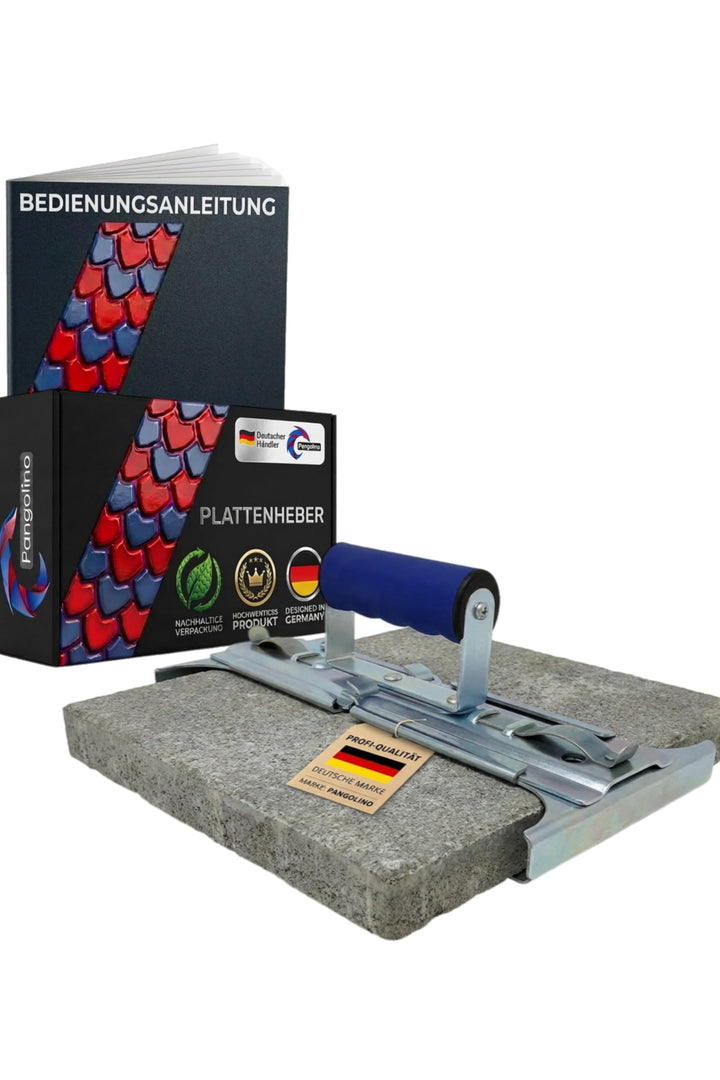 Pangolino Plattenheber - Verstellbarer Terrassenplatten-Träger mit ergonomischem Handgriff - Maximal