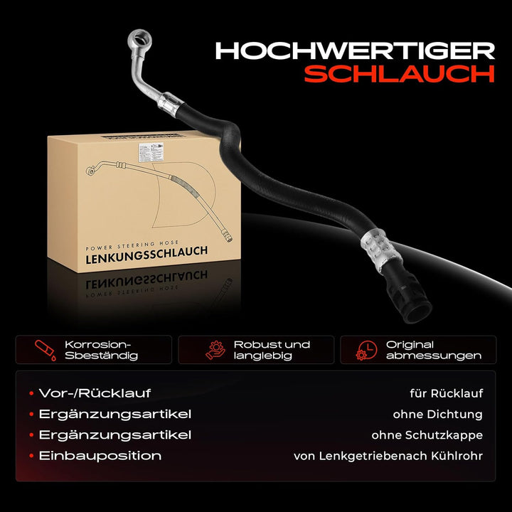 Frankberg 1x Servolenkung Schlauch Kompatibel mit 1er E82 E88 2008-2013 3er E90 E91 E92 E93 2004-201