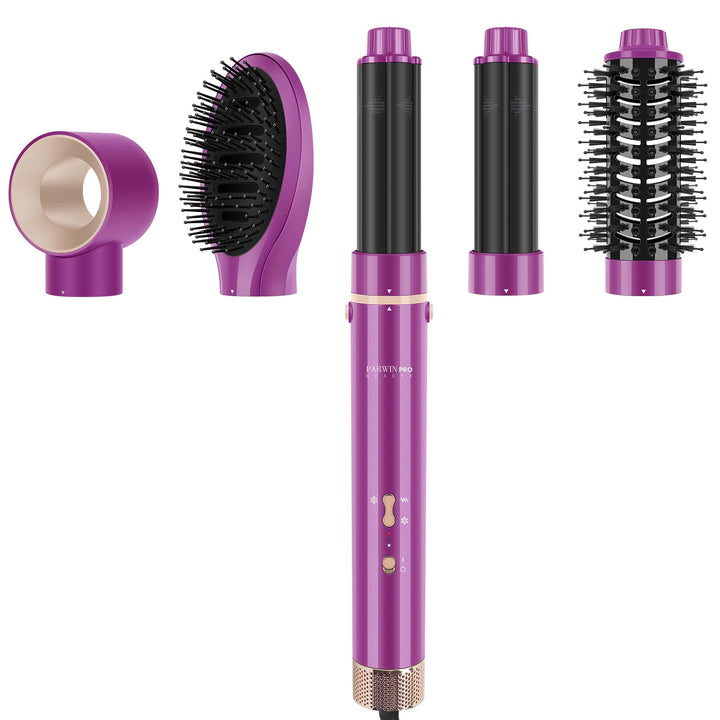 5 IN 1 MaxAIR Styler, PARWIN PRO BEAUTY Haartrockner Warmluftbürste Set, Rundbürstenföhn, Lockenstab