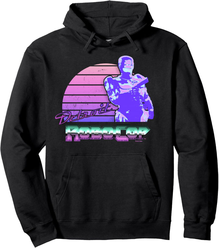 RoboCop Detroit Retro Style Portrait Pullover Hoodie