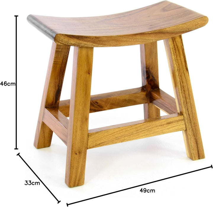 Divero Hocker Saipan aus Suar Holz, behandelt - Reine Handarbeit – Farbe: braun