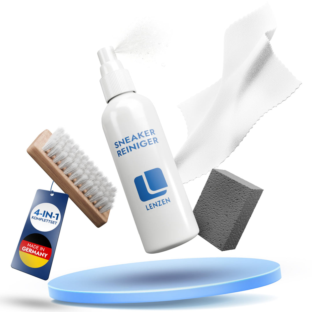 Sneaker Cleaner Set mit Reinigungsgummi, Reinigungsspray, Schuhputztuch und Schuhbürste I Sneaker Re