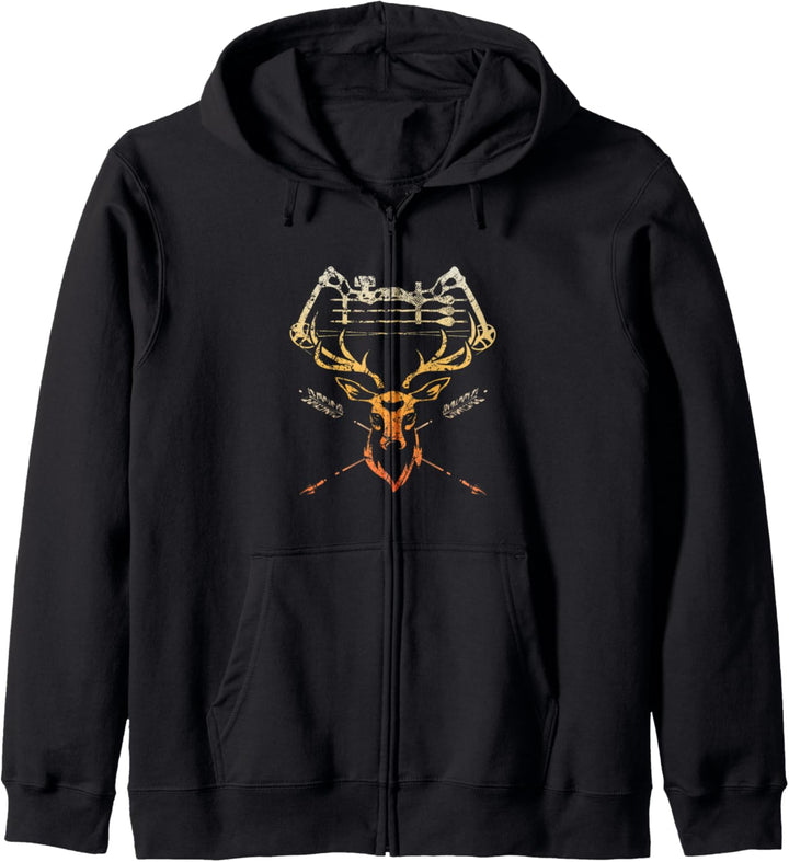 Bow Hunter Bogen & Pfeil Hirschkopf Compound Bogen Hirsch Jagd Kapuzenjacke
