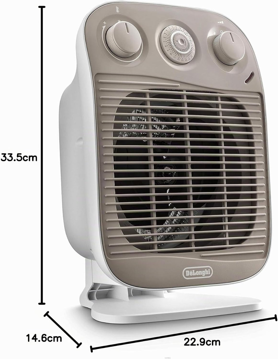 De'Longhi hfs50d22 Heizlüfter Vertical Edge, Weiss/Beige, Weiss/Beige