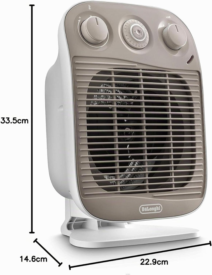 De'Longhi hfs50d22 Heizlüfter Vertical Edge, Weiss/Beige, Weiss/Beige