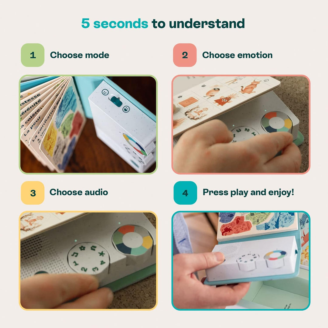 HoomKid Geschichtenerzähler, Kinder, Emotionsmanagement, 96 Audios, Meditationen, weiche Musik, weis