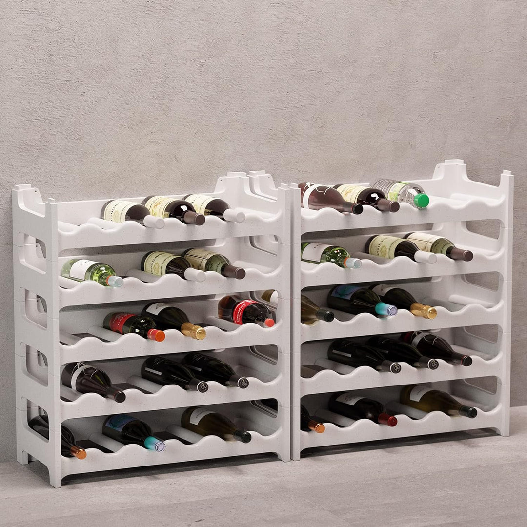 ARTECSIS Weinregal stapelbar Kunststoff für 60 Flaschen, stabiles Flaschenregal in Gastronomie-Quali