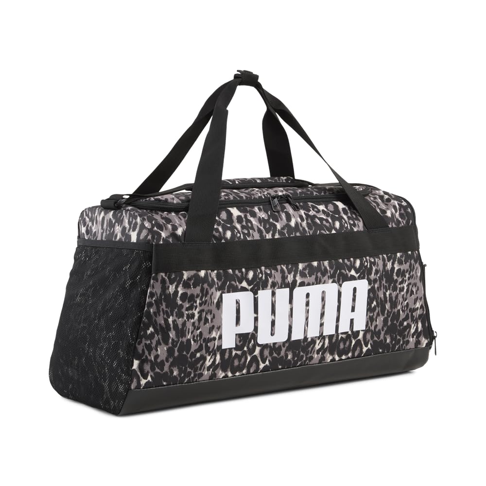 PUMA Unisex – Erwachsene PUMA Challenger Duffel Bag M Sporttasche S Aop Mouse Gray-buttercream-leopa