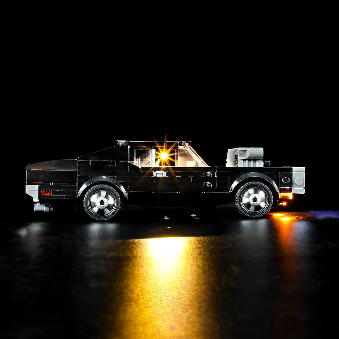 GEAMENT LED Licht-Set Kompatibel mit Lego Fast &amp; Furious 1970 Dodge Charger R/T - Beleuchtungsset fü