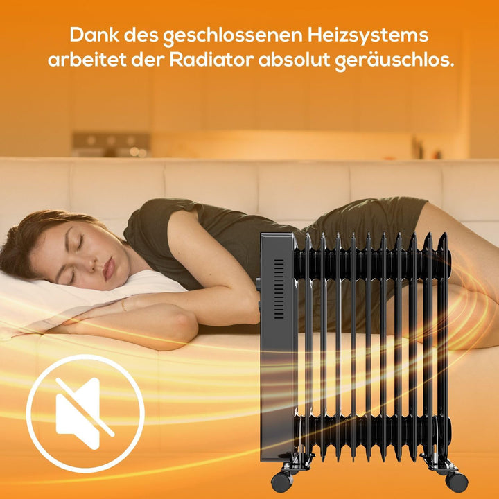 TroniTechnik® Ölradiator OR-211 11 Rippen 2500 W WiFi weiss Or-211 Schwarz 2500.0 Watt, Or-211 Schwa
