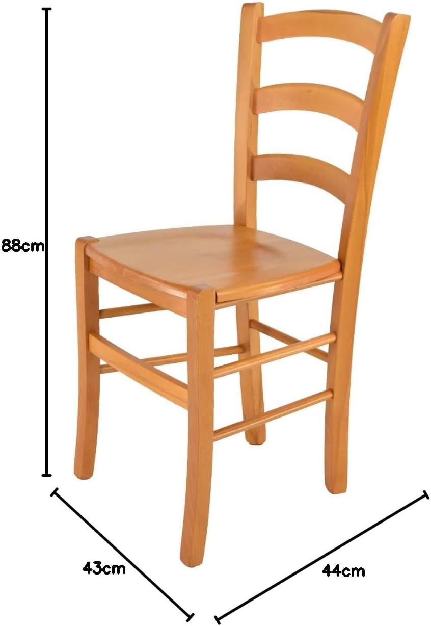 t m c s Tommychairs - Stuhl Venice für Küche und Esszimmer, robuste Struktur aus lackiertem Buchenho