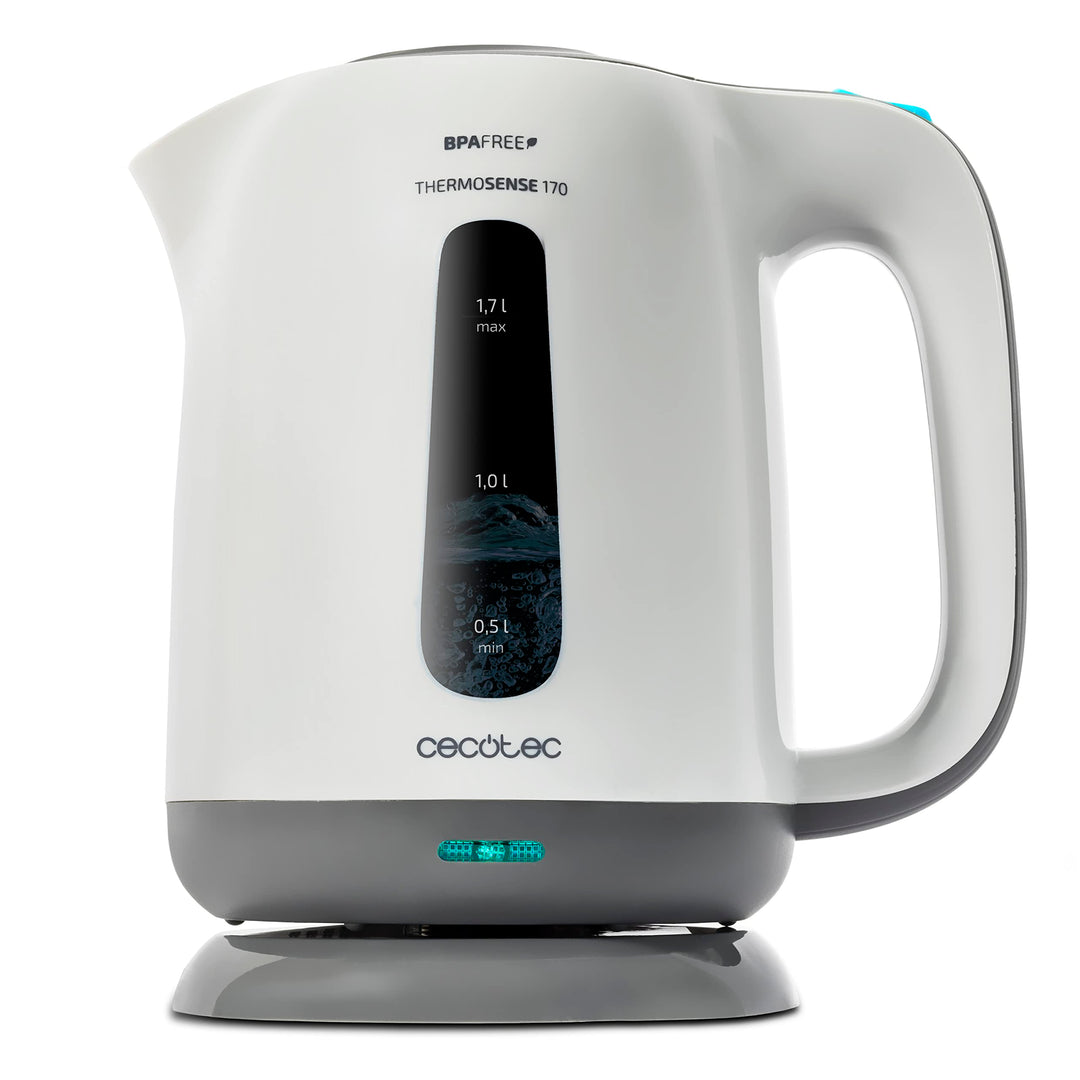 Cecotec Wasserkocher ThermoSense 170, 1,7 Liter Fassungsvermögen, BPA-frei, Abnehmbarer Kalkfilter u