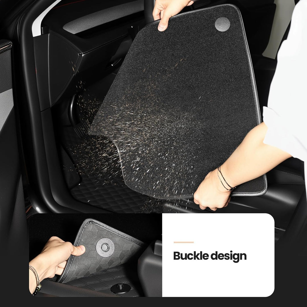 topfit Fussmatten für Tesla Model Y Juniper 2025 2026 Allwetter-PU-Bodenbelag für das Neue Model Y r