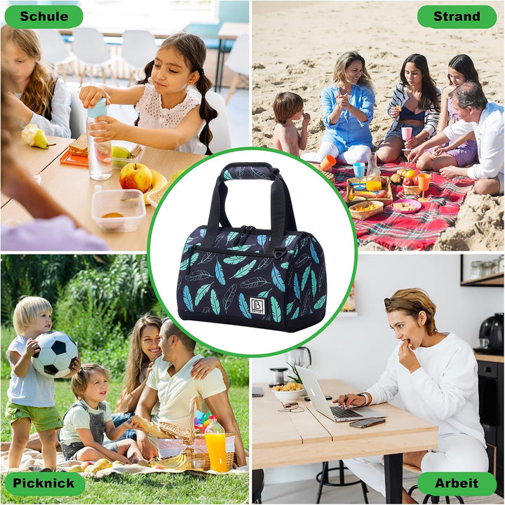 Brisby Kühltasche - 10L, Lunchtasche Damen, Vierschicht isolierte Kühltasche mit Kühlelemente, viels