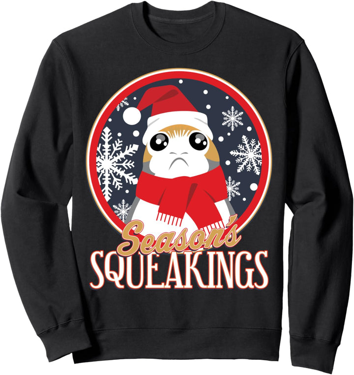 Star Wars Porg Seasons Squeakings Santa Christmas Sweatshirt