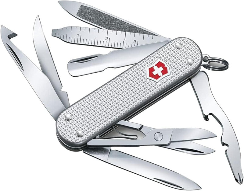 Victorinox Schweizer Taschenmesser, Mini Champ, Swiss Army Knife, Multitool, 14 Funktionen, Brieföff