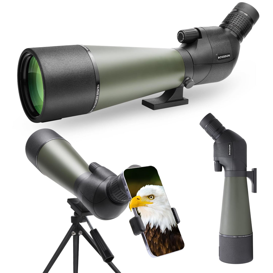 Spektiv 20-60x80, BOSSDUN ED Spektive, FMC Objektiv, BAK4 Ultra High Definition Spektiv mit Stativ,
