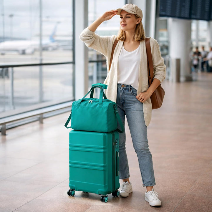 KONO Gross Reisekoffer Rollkoffer Set Gepäcksets 2 Teilig, 74cm Gross Trolley Koffer mit Ryanair Rei