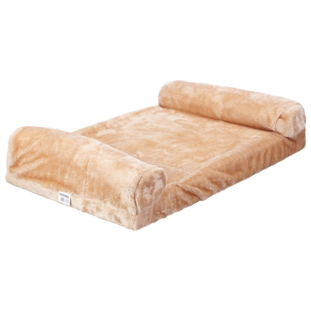 Kerbl Pet Fensterliegebrett, Fenster-Liegeplatz, beige, 55x35cm, Holz, gepolsterter Rand, weicher Pl
