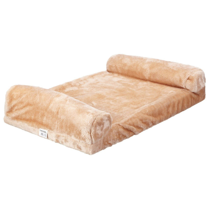 Kerbl Pet Fensterliegebrett, Fenster-Liegeplatz, beige, 55x35cm, Holz, gepolsterter Rand, weicher Pl
