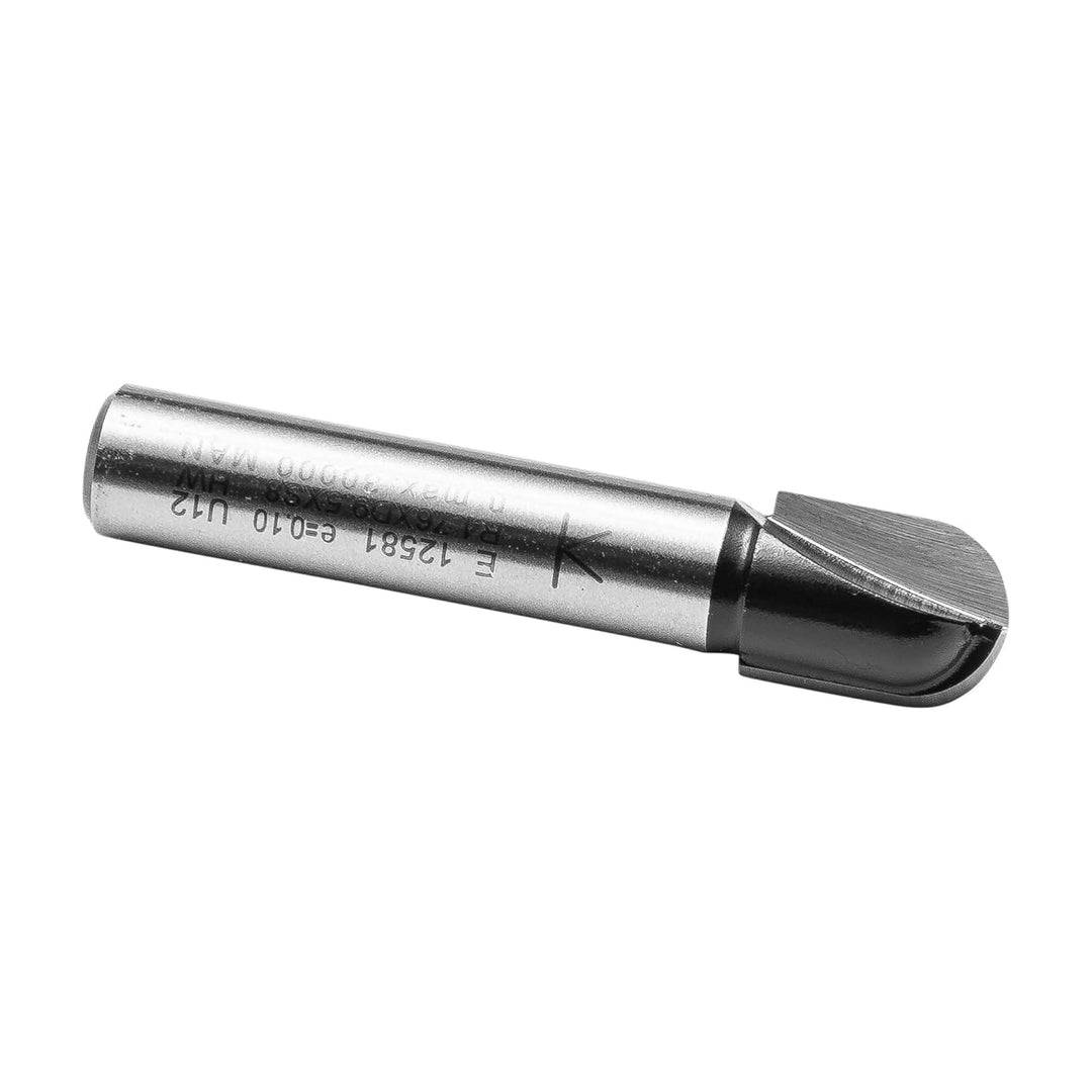 ENT 12581 Wasserrinnenfräser HW, Schaft (S) 8 mm, Durchmesser (D) 9,5 mm, NL 12,7 mm, R 4,76 mm, SL