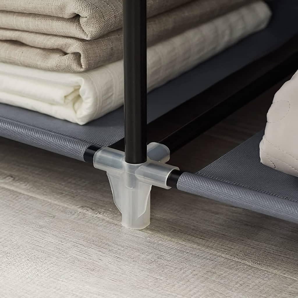 SONGMICS Kleiderschrank, Faltschrank, Stoffschrank, faltbare Garderobe mit 2 Kleiderstange, 175 x 15