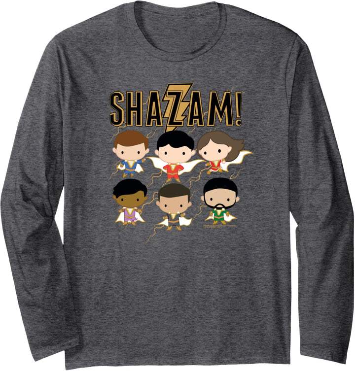 Shazam! Movie Chibi Group Langarmshirt