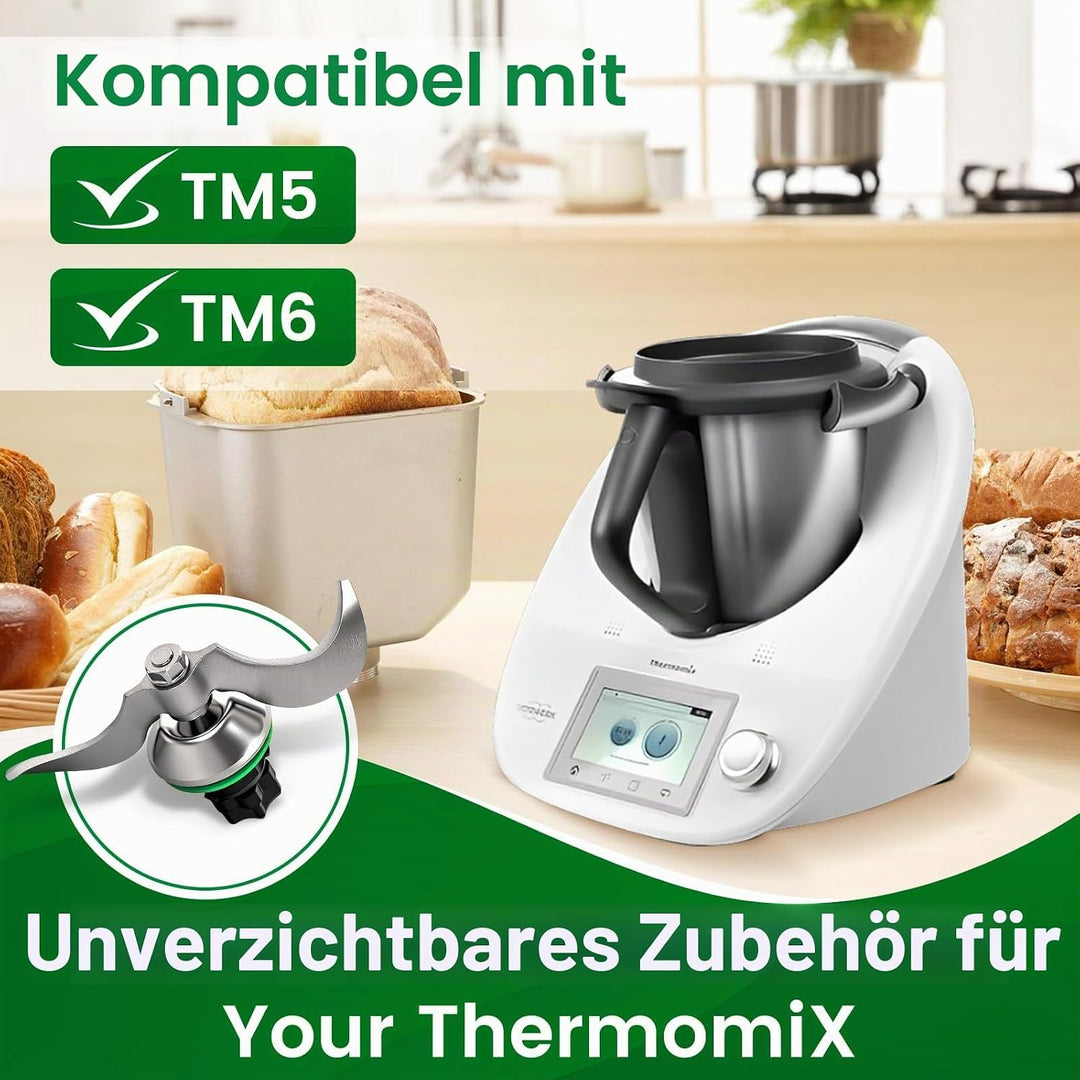Teigmesser für Thermomix TM6 und TM5, Ohne Teigrückstände Nach Verwendung und Leicht zu Reinigen, Er