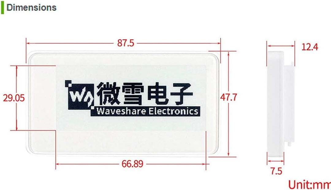 IBest 2.9inch Passive NFC-Powered e-Paper Black/White e-Ink Display, No Battery Required, Wireless P