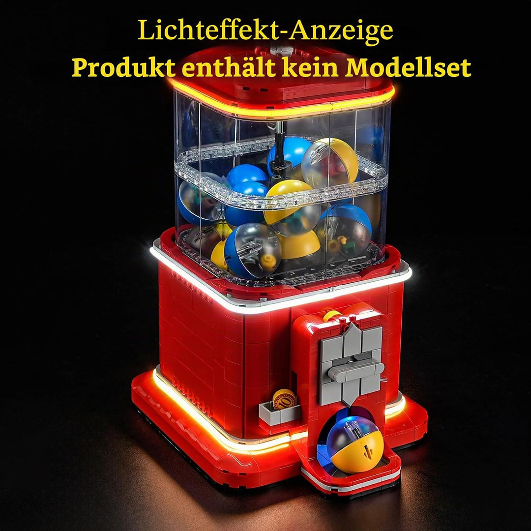 GEAMENT LED Licht-Set Kompatibel mit Lego Kaugummiautomat mit Minifiguren (Minifigure Vending Machin