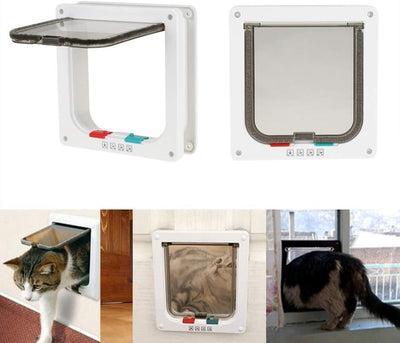 Kleine Tür für Tiere, Original, einfach zu platzieren, klassisches Design, Katzenklappe mit Tunnel,