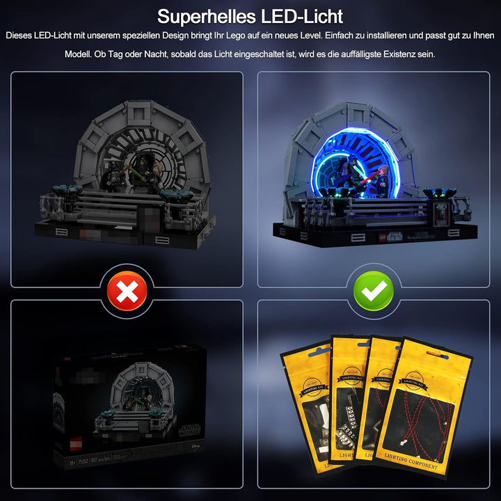Led Licht Set für Lego Emperor’s Throne Room Diorama (Kein Lego-Modell), Dekorations Led Beleuchtung
