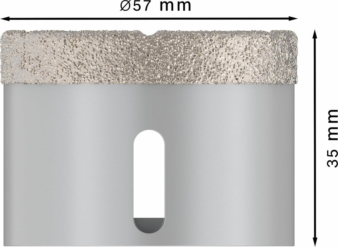 Bosch Professional 1x Diamanttrockenbohrer Best (für Keramik, X-LOCK, Dry Speed, Ø 57 mm, Arbeitslän