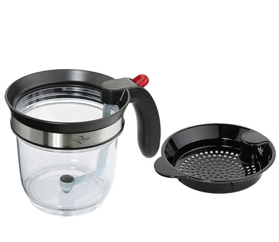 Küchenprofi Fett-Trennkanne Comfort | Kunststoff, Edelstahl | Fetttrennkanne 1 Liter | Fetttrenner f