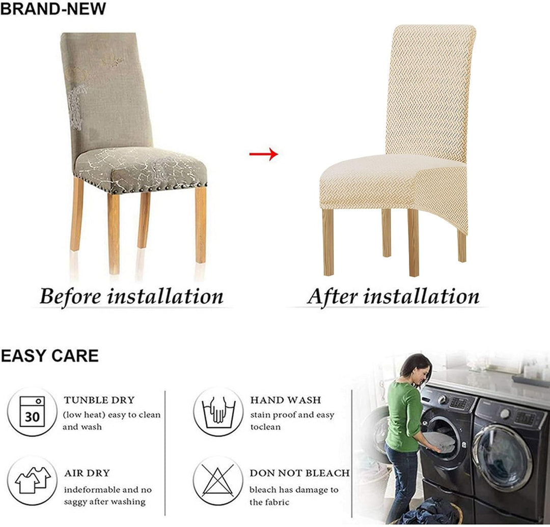 KELUINA XL Stuhlhussen,Universal Stretch Stuhlhussen 2er 4er 6er Set Stuhlbezug für Stuhl Esszimmer