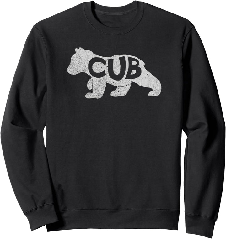 Trendy Simple Bear Cub Silhouette Sweatshirt