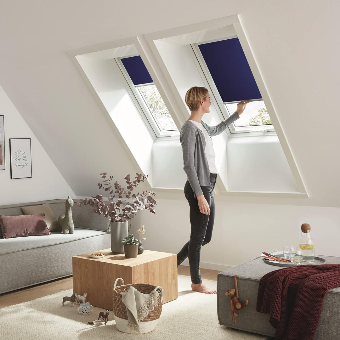 Original Roto Rollo Exclusiv ZRE für Roto Dachfenster Tageslichtrollo Führungsschiene Silber Manuell
