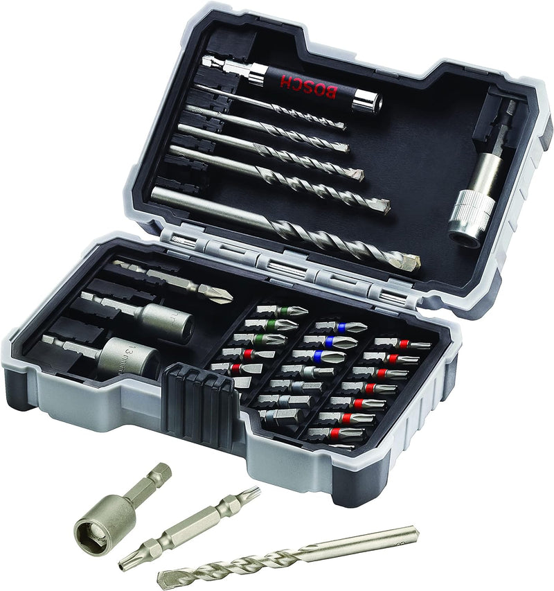 Bosch Professional 35tlg. CYL-3 Beton Bohrer und Bit Set Extra Hart (Kreuzschlitz-, Pozidriv-, Hex-,