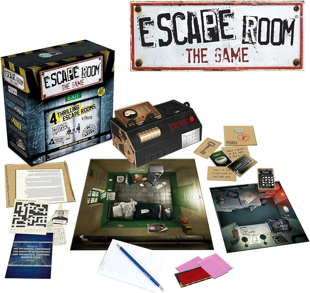 Noris 606101546 - Escape Room (Grundspiel) - Familien und Gesellschaftsspiel für Erwachsene, inkl. 4