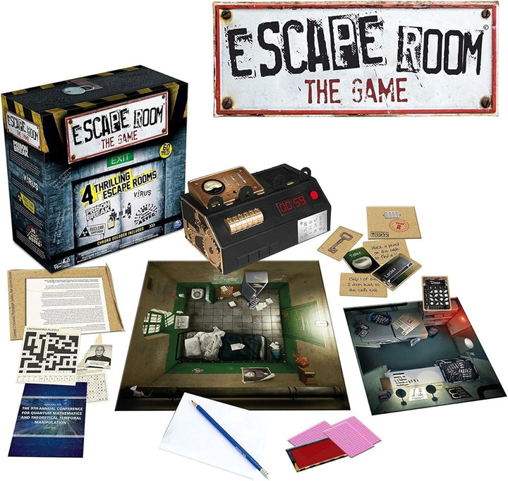 Noris 606101546 - Escape Room (Grundspiel) - Familien und Gesellschaftsspiel für Erwachsene, inkl. 4