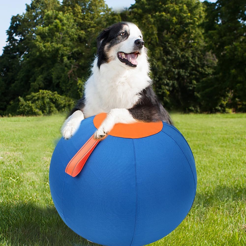DONGKER Hüteball 18", 45cm Runde Herding Ball mit Ballabdeckung für Hund, Robuste Hundespielzeug mit