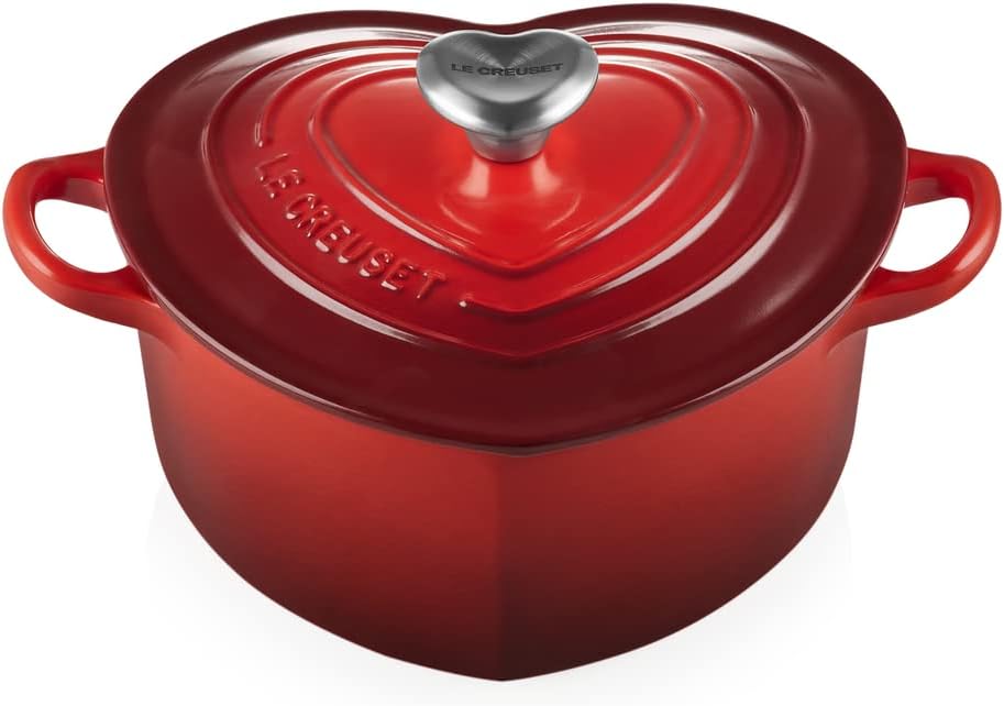 Le Creuset Herzbräter mit Herzknopf aus Gusseisen, 20 cm, 21401200602455