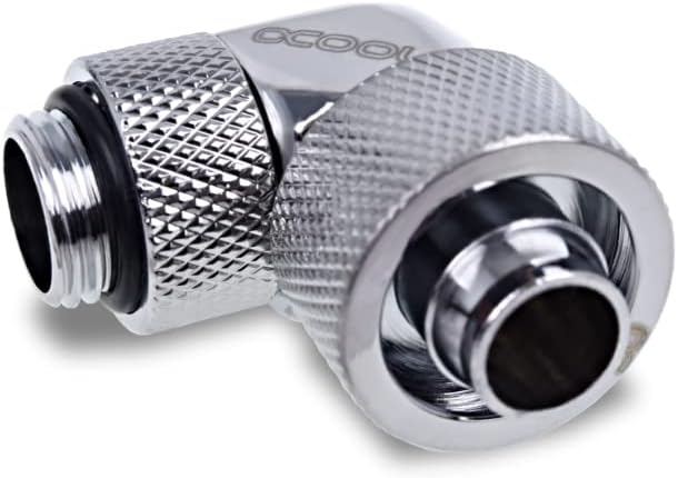 Alphacool 17614 Eiszapfen 16/10mm Anschraubtülle 90° drehbar G1/4-4pcs Set Chrome Achluss