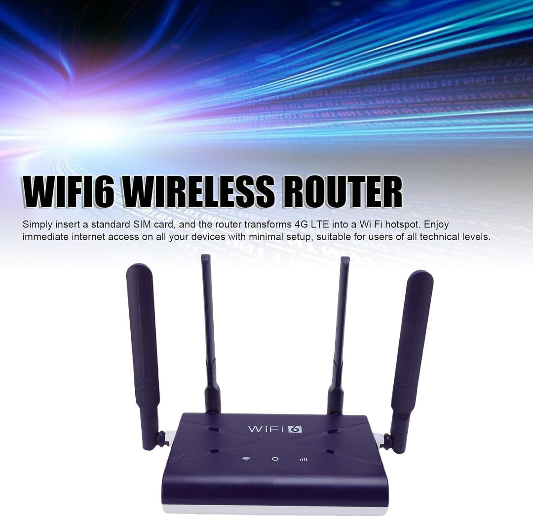 WiFi6-Router 300 Mbit/s 4G 5G CPE LTE-Router mit SIM-Kartensteckplatz 4 Antennen für Telefon Laptop