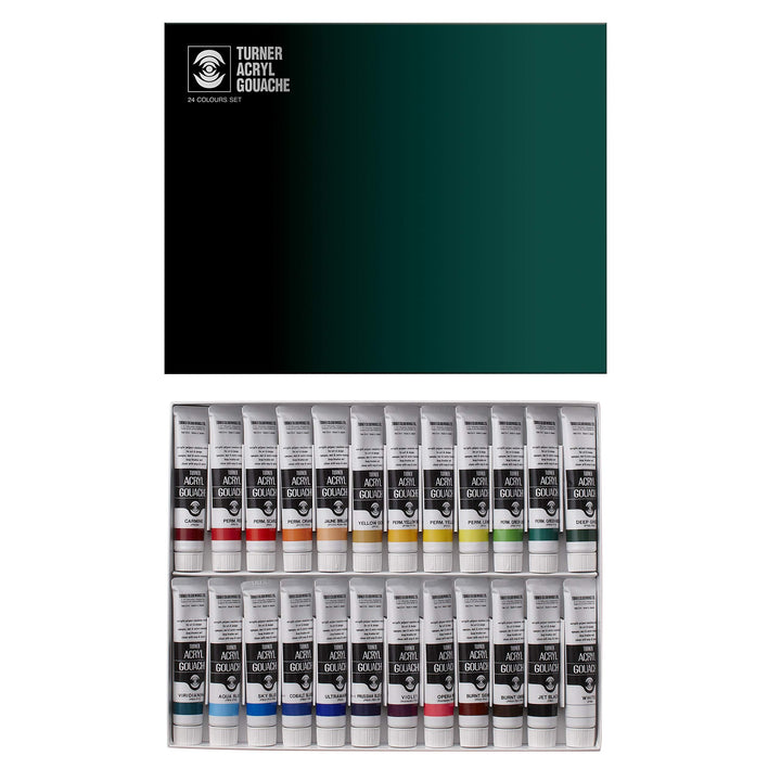 Turner Acrylic Gouache 20ml 24 Color Set (Japan Import)