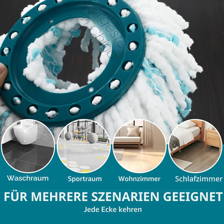 6 Stück Bodenwischer Ersatzbezug für Leifheit Clean Twist Disc Mop Micro, für Leifheit Bodenwischer