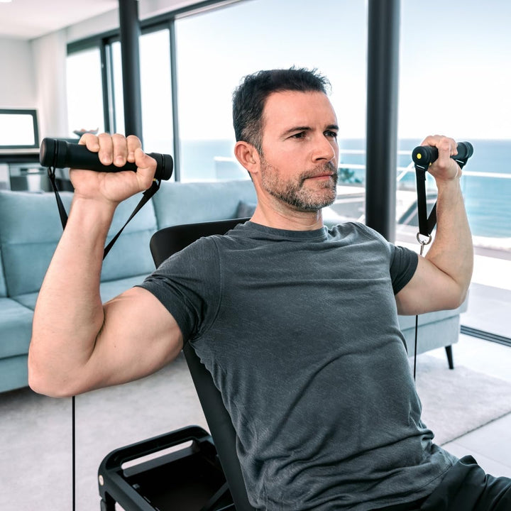 DSG200i Smart Home Gym – Profi Kraftstation mit 90 kg Widerstand, 45 Stufen, Smart Bar & App-Steueru