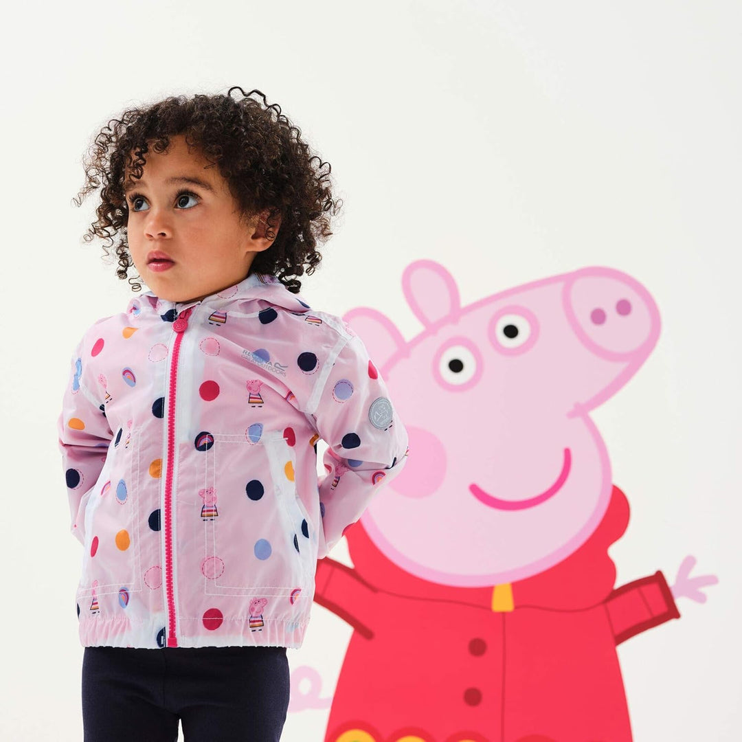 Regatta Unisex Kinder Muddy Puddle Jacket Outdoorjacke 6-12 Monate White Polka, 6-12 Monate White Po